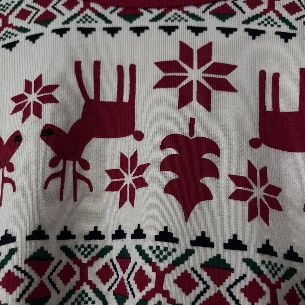 Hanna Andersson Women's XL Organic Cotton Reindeer Pajama Top Holiday